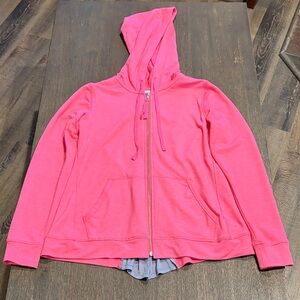 LOGO by Lori Goldstein Pink Zip-Up Hoodie Sweatshirt - Size XS